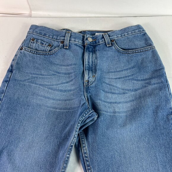 Y2K Levi's Jean Women 32x30* 515 Mid Rise Boot Cut Blue Faded Denim Tag 12M Miss - Picture 2 of 16